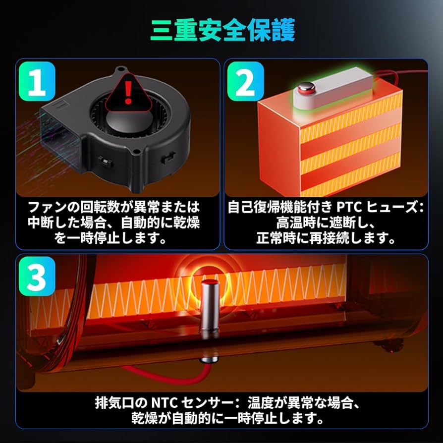 Amazon.co.jp: Creality Space Pi X4 フィラメントドライヤー